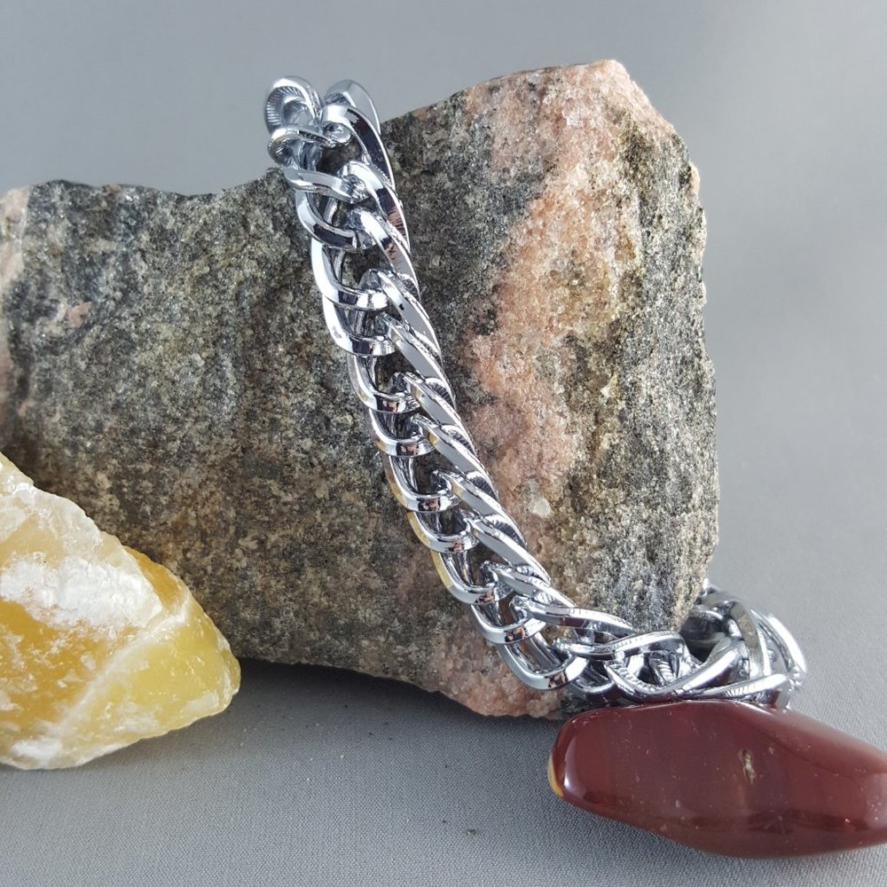 Silver Stainless Steel Cuban Curb Bracelet - Picture 2 of 5
